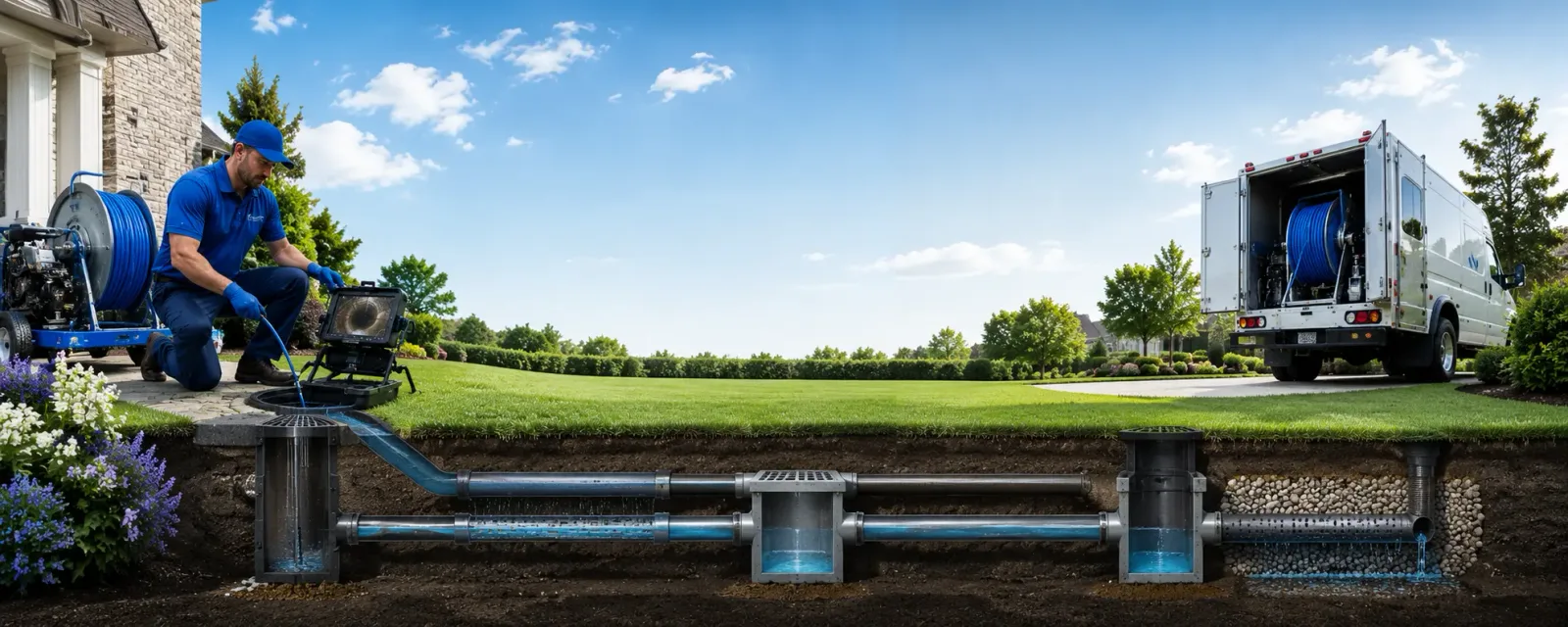 Outdoor drain cleaning information for Byron, NY